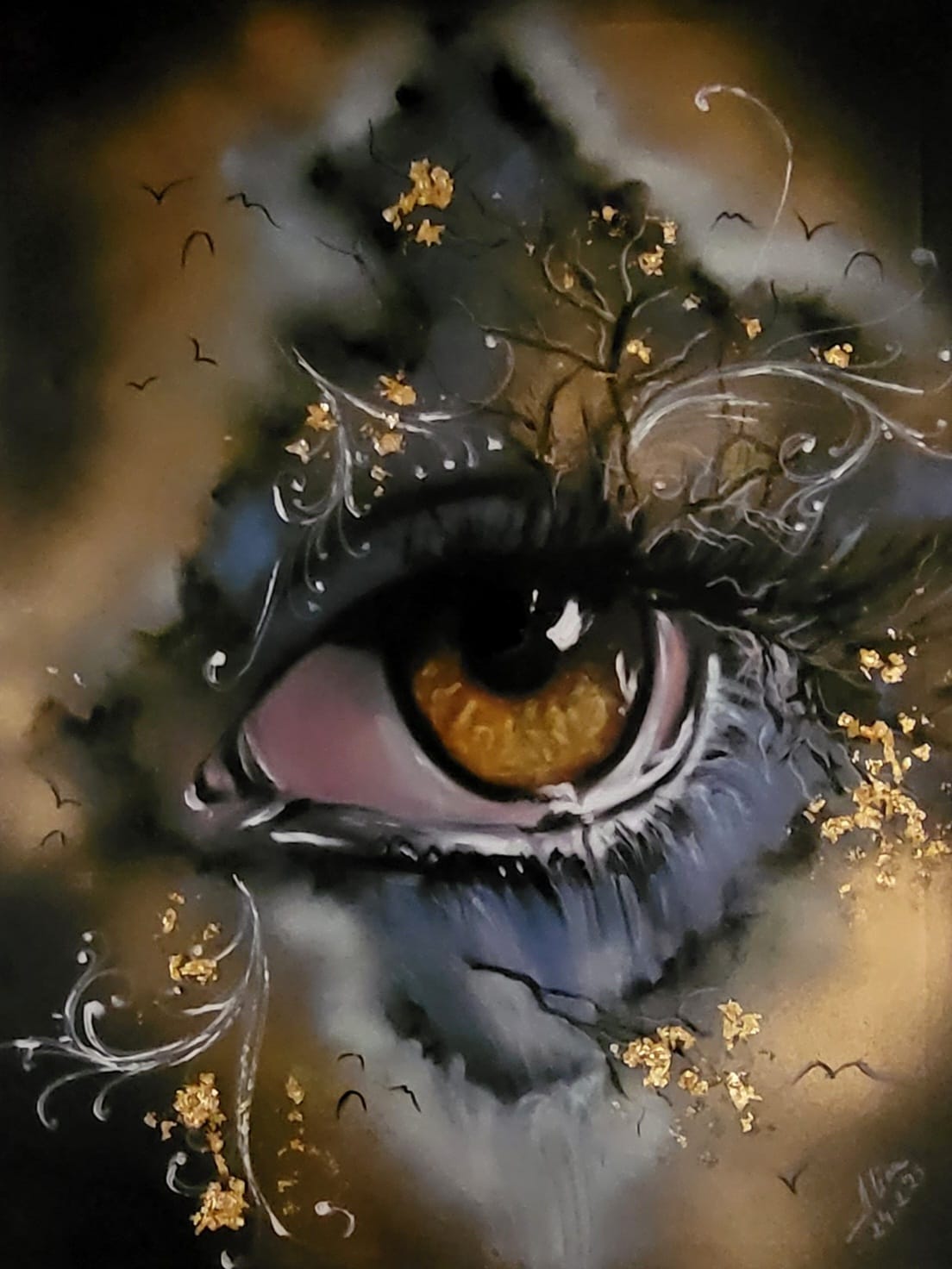 ArteDiAlina.com painting: She cries a river